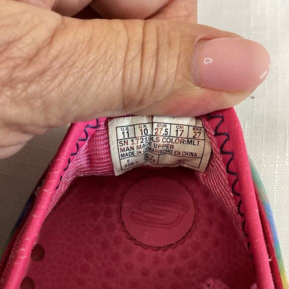 Skechers Girl’s Tie-Dye Slip-On Sneakers Size 11 - Picture 8 of 8